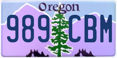 OR license plate 989CBM