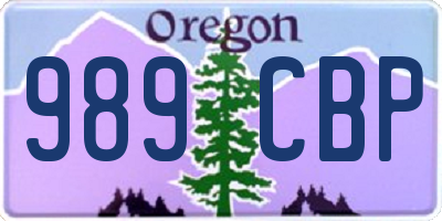 OR license plate 989CBP