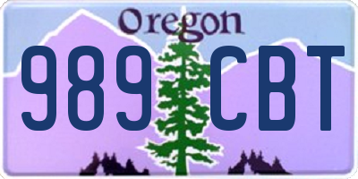 OR license plate 989CBT