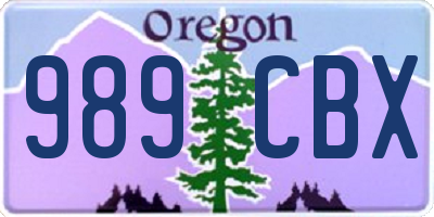 OR license plate 989CBX