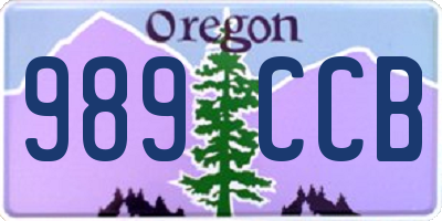 OR license plate 989CCB