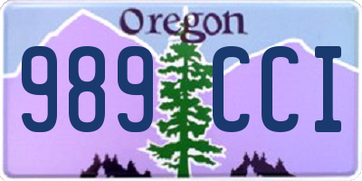 OR license plate 989CCI
