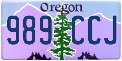 OR license plate 989CCJ