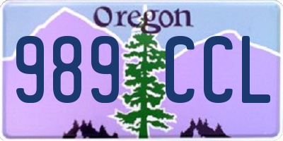 OR license plate 989CCL