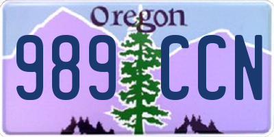 OR license plate 989CCN