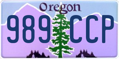 OR license plate 989CCP