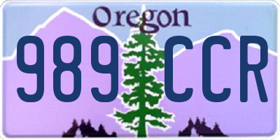 OR license plate 989CCR