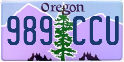 OR license plate 989CCU