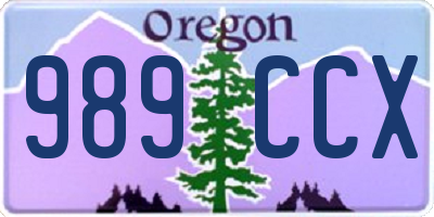 OR license plate 989CCX