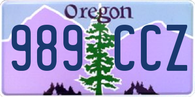 OR license plate 989CCZ