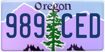 OR license plate 989CED