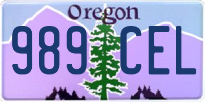 OR license plate 989CEL