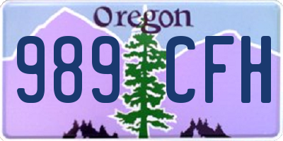OR license plate 989CFH