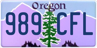 OR license plate 989CFL