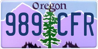 OR license plate 989CFR