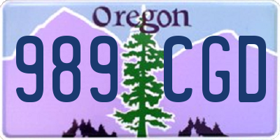 OR license plate 989CGD