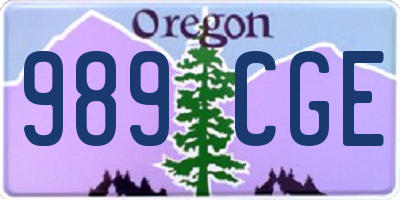 OR license plate 989CGE