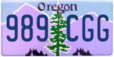 OR license plate 989CGG
