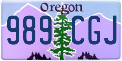 OR license plate 989CGJ