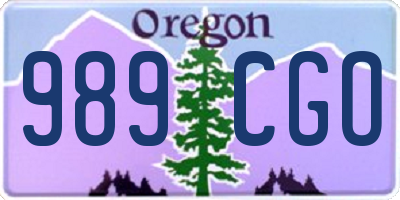 OR license plate 989CGO