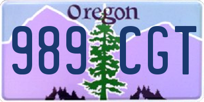 OR license plate 989CGT