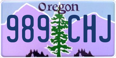 OR license plate 989CHJ