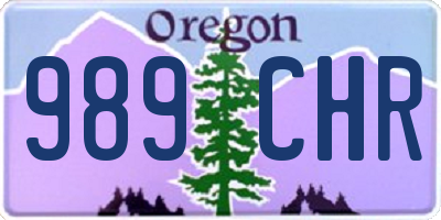 OR license plate 989CHR