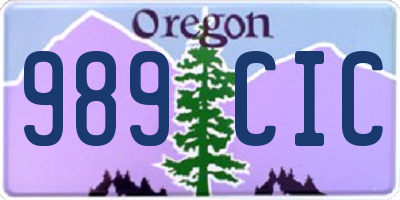 OR license plate 989CIC