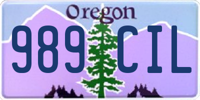 OR license plate 989CIL