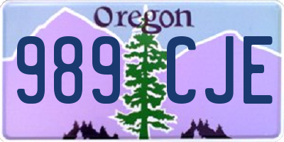 OR license plate 989CJE