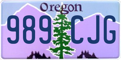 OR license plate 989CJG
