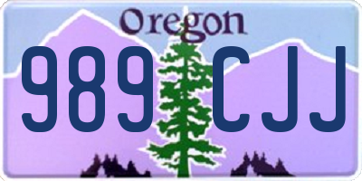OR license plate 989CJJ