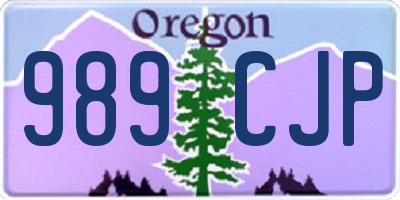 OR license plate 989CJP