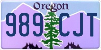 OR license plate 989CJT