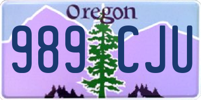 OR license plate 989CJU