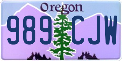 OR license plate 989CJW