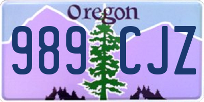 OR license plate 989CJZ