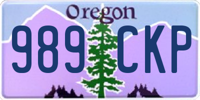 OR license plate 989CKP
