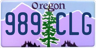 OR license plate 989CLG