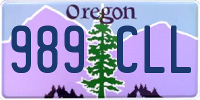 OR license plate 989CLL