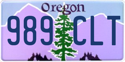 OR license plate 989CLT