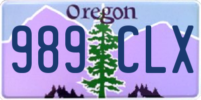 OR license plate 989CLX