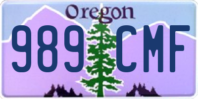 OR license plate 989CMF