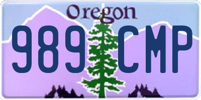 OR license plate 989CMP
