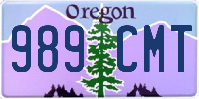 OR license plate 989CMT