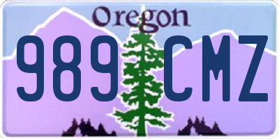 OR license plate 989CMZ