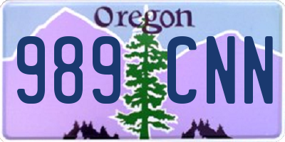 OR license plate 989CNN