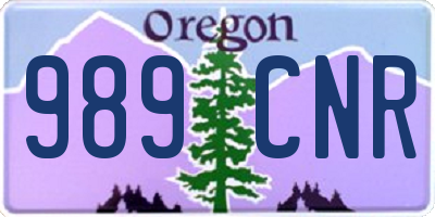 OR license plate 989CNR