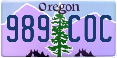 OR license plate 989COC
