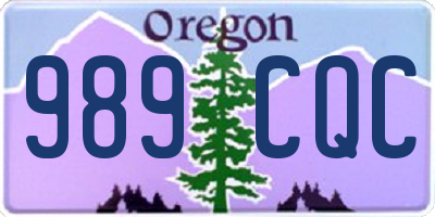 OR license plate 989CQC
